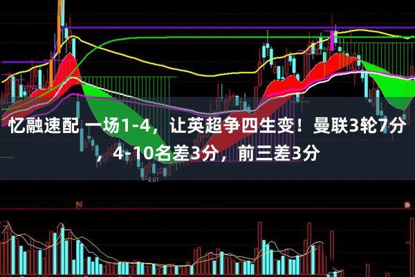 忆融速配 一场1-4，让英超争四生变！曼联3轮7分，4-10名差3分，前三差3分