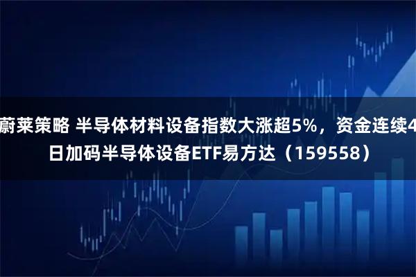 蔚莱策略 半导体材料设备指数大涨超5%，资金连续4日加码半导体设备ETF易方达（159558）